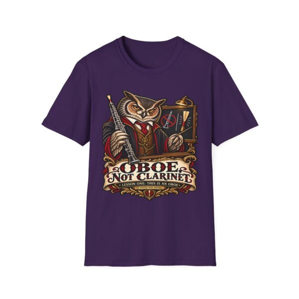 Owl Conductor T-Shirt — “Oboes Not Clarinets” Vintage Musician Tee