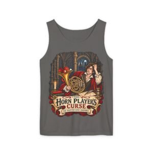 Horn Player's Curse Tank Top — Gothic Horn Music Graphic Tee