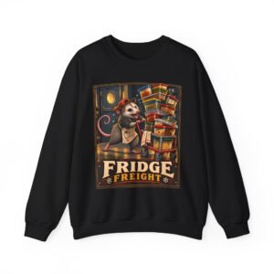 Fridge Freight Crewneck Sweatshirt — Cute Possum Delivery Vintage Poster