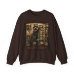 Night Shift Crewneck Sweatshirt — Vintage Bear Night Worker Graphic