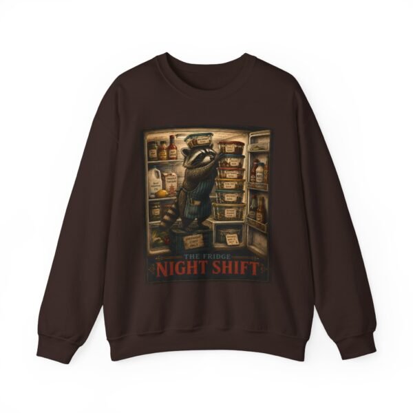Night Shift Crewneck Sweatshirt — Vintage Bear Night Worker Graphic