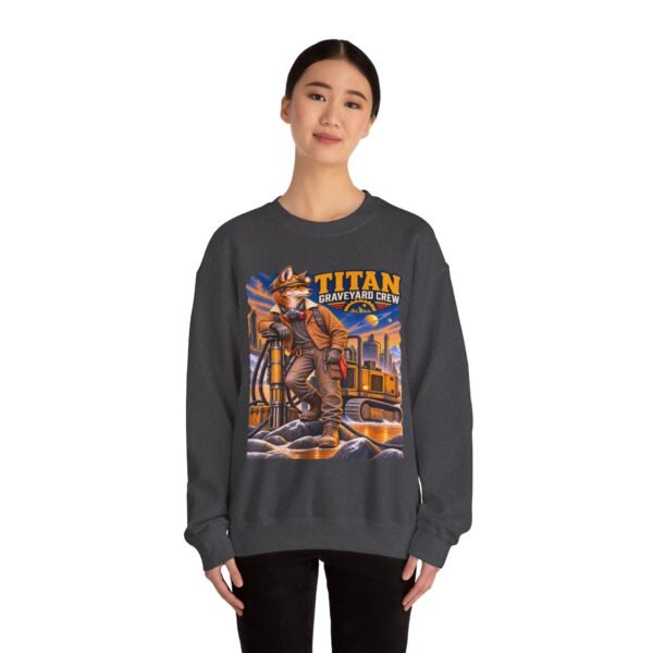 Titan Graveyard Crew Sweatshirt — Construction Equipment & Operator Graphic Crewneck