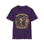 Spaceyard Repair Works T‑Shirt — Retro Astronaut Rat Graphic (Mag Boots On, Torch Lit)