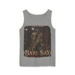 Bari-Sax Vintage Jazz Tank Top — Retro Saxophonist Graphic Music Tee