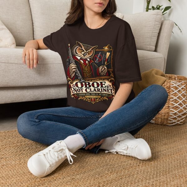 Owl Conductor T-Shirt — “Oboes Not Clarinets” Vintage Musician Tee