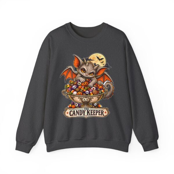 Candy Keeper Sweatshirt — Cute Bat Cat Halloween Crewneck