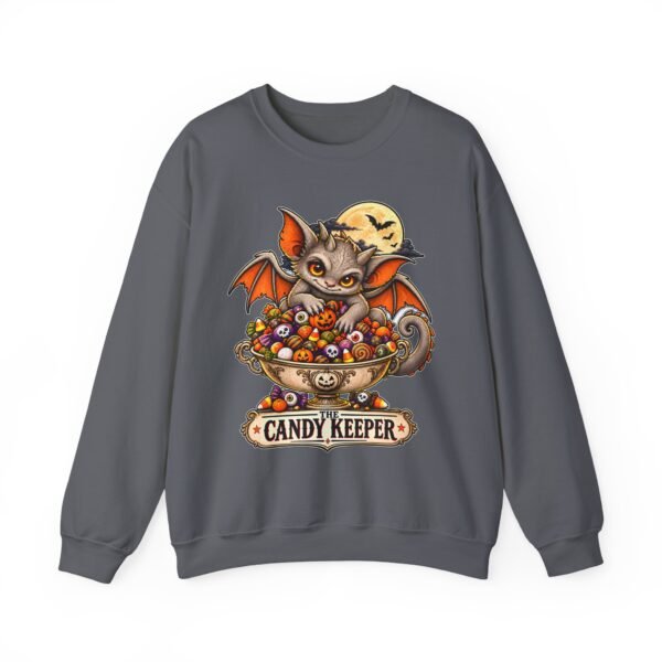 Candy Keeper Sweatshirt — Cute Bat Cat Halloween Crewneck