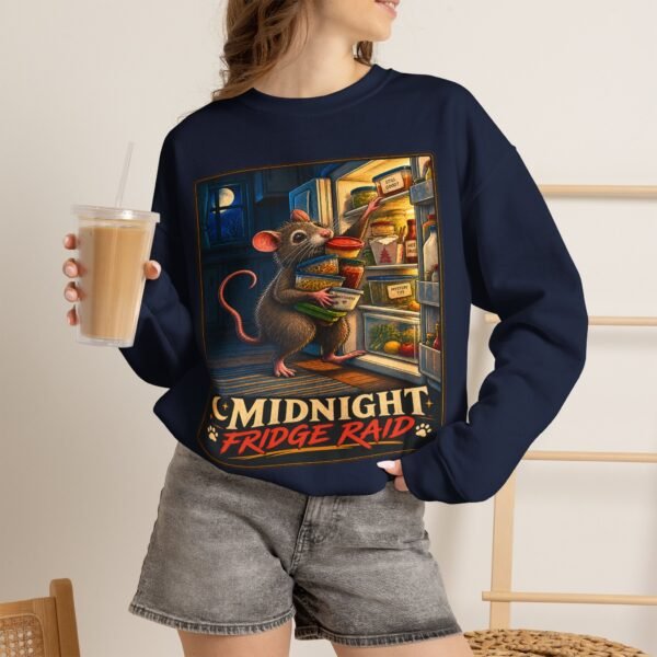 Sweatshirt — “Midnight Fridge Raid” Rat Graphic Crewneck