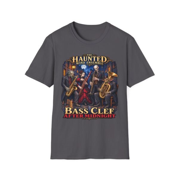 Haunted Wind Ensemble T-Shirt — "Bass Clef After Midnight" Gothic Band Tee