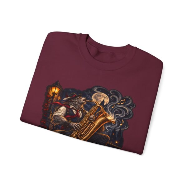Baritone Beast Sweatshirt — Retro Jazz Saxophone Graphic Crewneck