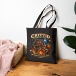 Cryptid Camping Club Canvas Tote — 'We Share The Campsite Now' Eco Grocery Bag