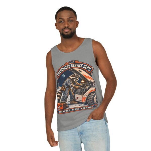 Craterline Service Dept. Tank Top — 'Wrenches After Moonrise' Astronaut Mechanic Tank