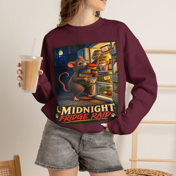 Sweatshirt — “Midnight Fridge Raid” Rat Graphic Crewneck