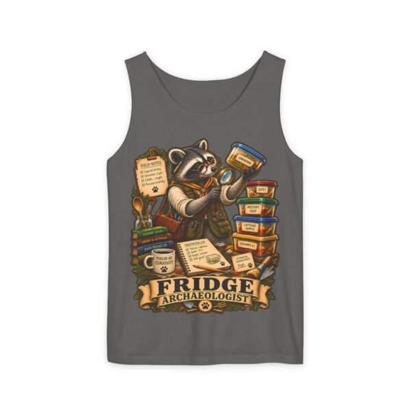 Fridge Archaeologist Tank Top — Funny Raccoon Foodie Graphic Tank