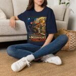 Midnight Fridge Raid T-Shirt — Cute Mouse Illustration