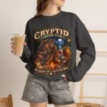Cryptid Camping Club Sweatshirt — 'We Share the Campsite Now' Cozy Crewneck