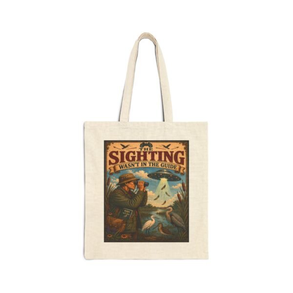 Birdwatching Tote Bag – "The Sighting Wasn't In the Guide" Vintage Nature Canvas Tote