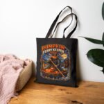 Tote Bag — 'Pumpkin Ferry Keeper' Halloween Pumpkin Boat Illustration