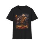 Baritone Beast T-Shirt — Vintage Jazz Saxophone Night Music Tee