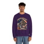 Crewneck Sweatshirt — "Craterline Service Dept. — Wrenches After Moonrise" Raccoon Astronaut Mechanic Graphic