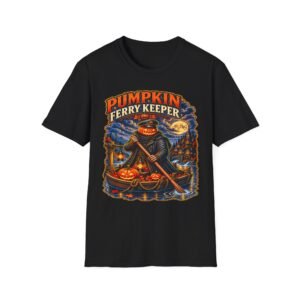 Pumpkin Ferry Keeper T-Shirt — Halloween Jack-O’-Lantern Graphic Tee