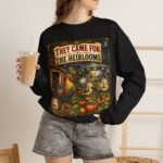 They Came For The Heirlooms Crewneck Sweatshirt — Vintage Garden Harvest Graphic
