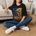 Midnight Fridge Raid T-Shirt — Cute Mouse Illustration