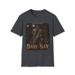 Bari-Sax Jazz T-Shirt — Vintage Haunted Jazzman Graphic Tee