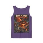 Halloween Astronaut Tank – "This Planet Carves Itself" Graphic Tank Top