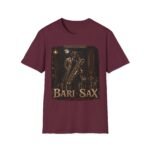 Bari-Sax Jazz T-Shirt — Vintage Haunted Jazzman Graphic Tee