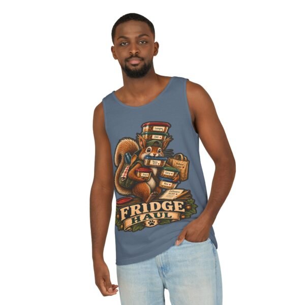Squirrel Stacking Fridge Haul Tank Top | Vintage Foodie Illustration