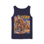 Titan Graveyard Crew Tank Top — Construction Fox Graphic Worksite Tee