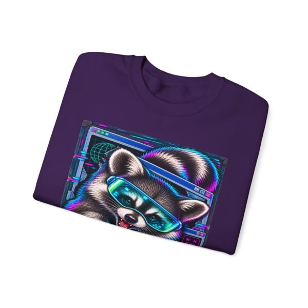 Midnight Cache Raid Sweatshirt — Retro Raccoon Graphic Crewneck