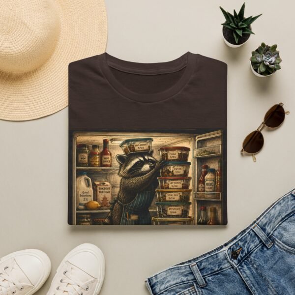 Night Shift Raccoon T-Shirt — Vintage Animal Illustration Tee