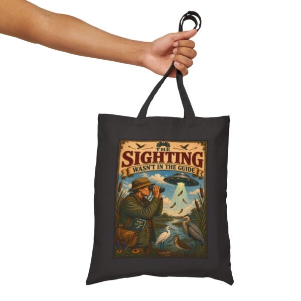 Birdwatching Tote Bag – "The Sighting Wasn't In the Guide" Vintage Nature Canvas Tote