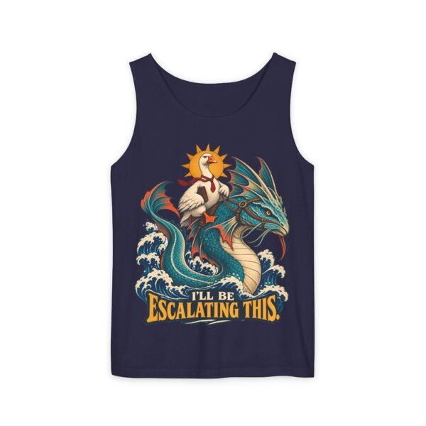 Escalating This Dragon Tank — Funny Sea-Dragon & Rooster Graphic Tank
