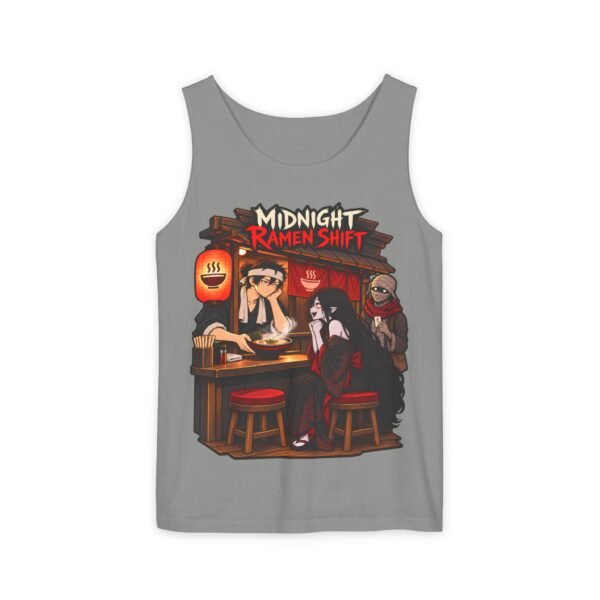 Midnight Ramen Shift Tank Top — Anime Night Owl Graphic Tank