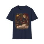 Bassoon Cat T-Shirt — Vintage Cozy Musician Tee ("There Was a Cat and a Bassoon")