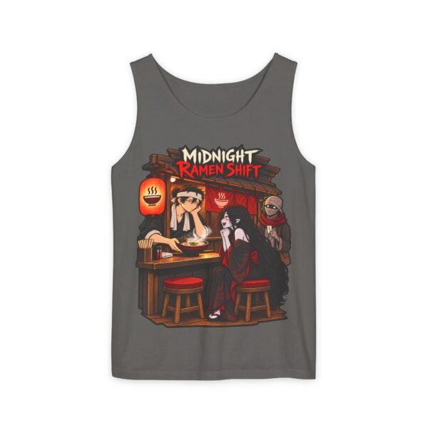 Midnight Ramen Shift Tank Top — Anime Night Owl Graphic Tank