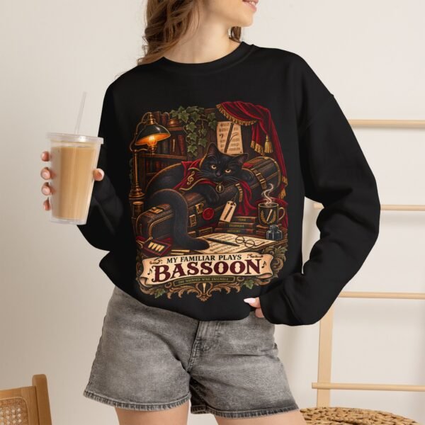 Bassoon Lover Sweatshirt — "My Familiar Plays the Bassoon" Vintage Orchestra Crewneck