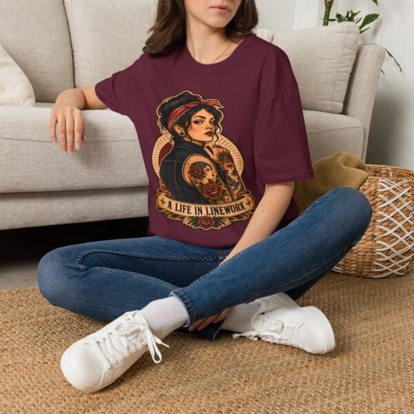 Tattooed Rosie Tee — "A Life in Linework" Graphic T-Shirt