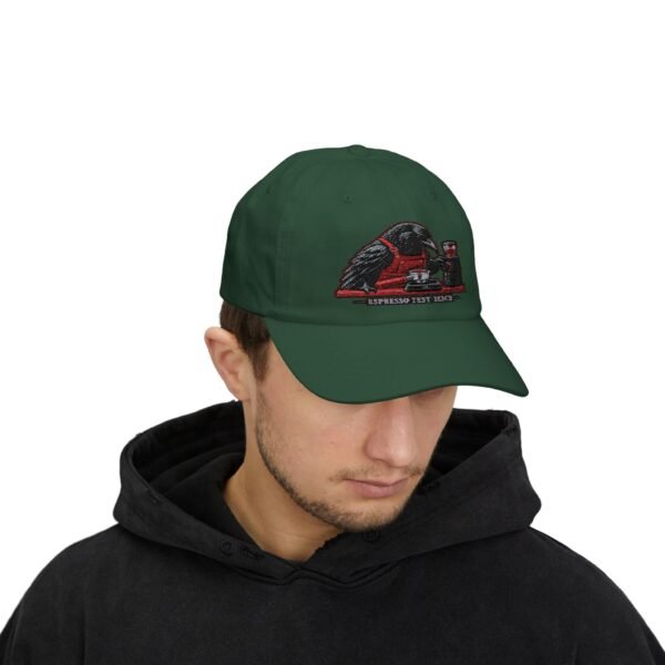 Coffee Raven Dad Cap — Espresso Test Pilot Embroidered Baseball Hat