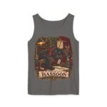Bassoon Player Tank Top — "My Familiar Plays Bassoon" Vintage Musician Graphic
