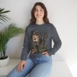 Hiking Elk Crewneck Sweatshirt — Rustic Outdoors "Don't Lose Yourself" Design