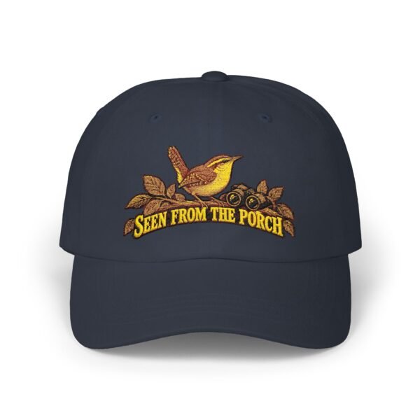 Seen From The Porch Dad Cap — Bird & Leaves Embroidered Baseball Hat