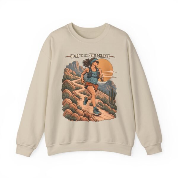 Trail Runner Crewneck Sweatshirt — Desert Hiking Graphic (Run to the Sunrise)