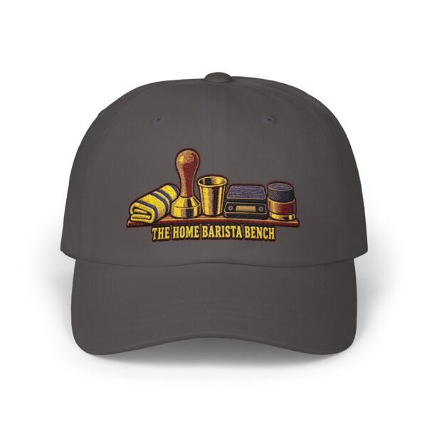 Barista Tools Dad Cap — "The Home Barista Bench" Embroidered Coffee Hat