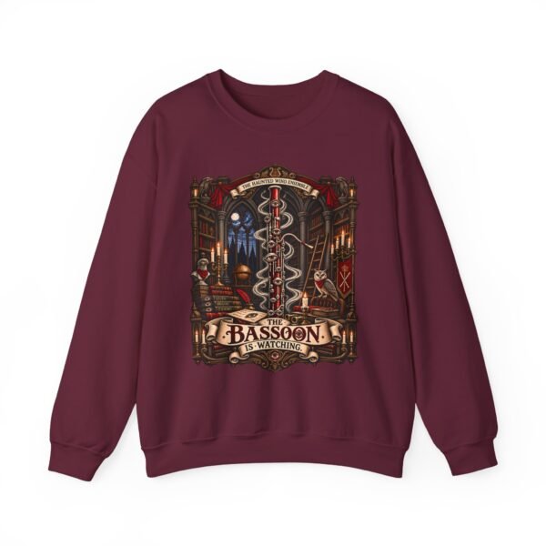 Bassoon Lover Crewneck Sweatshirt — "The Bassoon Is Watching" Orchestra Musician Gift