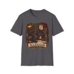 Bassoon Cat T-Shirt — Vintage Cozy Musician Tee ("There Was a Cat and a Bassoon")