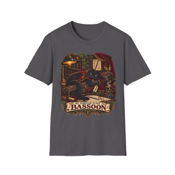Bassoon Cat T-Shirt — Vintage Cozy Musician Tee ("There Was a Cat and a Bassoon")